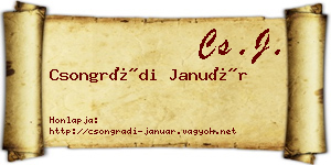 Csongrádi Január névjegykártya